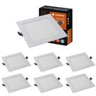7 Plafons Led De Embutir Quadrado Bivolt 12w 6500k Ledvance