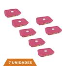 7 Potes de Vidro Facilita Retangular Marmita 750Ml Marinex