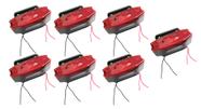 7 Sinaleira Lanterna Lateral Led Peixinho Caminhão Carreta Com Vigia Vermelha