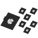 7 Spot AR70 Quadrado Preto com Base GU10 Save Energy