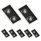 7 Spot Embutir Branco e Preto AR70 Base GU10 Save Energy