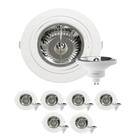 7 Spot Embutir Plana AR111 + Lâmpada LED 12W 4000K Save Energy