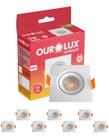 7 Spot Led Quadrado De Embutir Bivolt 5w 6400k Ourolux 7 Spot Led Quadrado De Embutir Bivolt 5w 6400k Ourolux