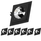 7 Spot Recuado Embutir Preto Gu10 Ar70 Save Energy Quadrado