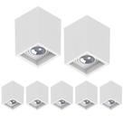 7 Spot Sobrepor SaveEnergy Boxit Ar70 Gu10 Branco 110/220v