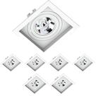 7 Spots Quadrado Embutir Recuado Ar111 Gu10 Save Energy