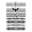 7 Tatuagens Temporaria Tribal Mod 1
