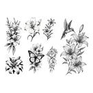 7 Tatuagens Temporárias Falsas Flores Lirio