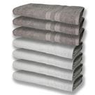 7 Toalhas Grande Super Felpudas E Grossa 80x150 Itália Soft Beka - Branco/cinza. 7 Toalhas Grande Super Felpudas E Grossa 80x150 Itália Soft Beka - Branco/cinza.