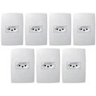 7 Tomadas C/ Placa 2p+t 20a 250v 4x2'' Branca Pialplus 7 Tomadas C/ Placa 2p+t 20a 250v 4x2'' Branca Pialplus