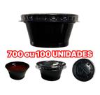 700 ou 100 Un Pote Molho G 695 Preto 30ml Para Lanchonete, Hamburgueria