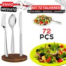 72 Talheres Inox para Cozinha 24 Garfos 24 Colheres 24 Facas Talheres Alta Qualidade