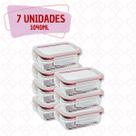 7Un Pote Hermetico Canelado 1040ml Ideal P/ Marmita Lancheira