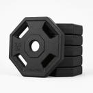 8 Anilhas 2,5kg Consport Revestida em ABS Peso Academia Treino Musculação