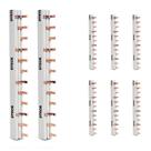 8 Barramento Trifásico 12 Polos 80A Steck S3F210B 3x4P Din