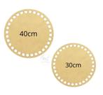 8 Bases Mdf Para Crochê/fio De Malha Redondo 30cm E 40cm