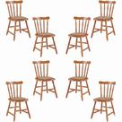 8 Cadeiras Colonial Soft Estofada Mel