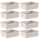 8 Caixas Organizadoras Multiuso Flow Bege 12L Ou Cestos Plásticos Lavanderia Closet 8 Caixas Organizadoras Multiuso Flow Bege 12L Ou Cestos Plásticos Lavanderia Closet
