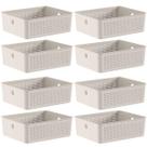 8 Caixas Organizadoras Multiuso Flow Bege 12L Ou Cestos Plásticos Lavanderia Closet 8 Caixas Organizadoras Multiuso Flow Bege 12L Ou Cestos Plásticos Lavanderia Closet