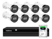 8 Câmeras Vipc 1230b Ip Ir 30m Intelbras, Nvr 1408, Hd 2tb Sk