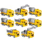 8 Caminhão Brinquedo Betoneira Escavadeira Caçamba Tanque