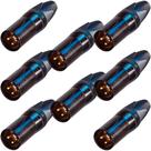 8 conectores neutrik xlr macho 3 polos preto/dourado nc3mxx-b 8 conectores neutrik xlr macho 3 polos preto/dourado nc3mxx-b