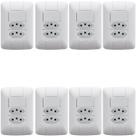 8 Conjunto Interruptor Simples 6A + 2 Tomadas 2P+T 10A Aria
