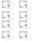 8 Conjunto Placa Suporte Para Móvel Sleek Margirius