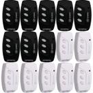 8 Controle Remoto Portão 3 Canais Preto + 7 Controle Branco com Clip de Fixação 8 Controle Remoto Portão 3 Canais Preto + 7 Controle Branco com Clip de Fixação