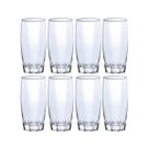 8 Copo de Vidro Florence 370ML Transparente LongDrink Bebidas