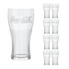 8 Copos de Vidro 470ml Contour Coca Cola Cristal Luxo Nadir