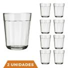 8 Copos Vidro Cachaça Americano Dose Shot 45ml Pinga Nadir