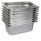 8 Cubas Gastronômica Buffet GN 1/4 150mm Aço Inox Sem Alça