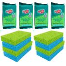 8 esponja pad multiuso biodegradavel flash limp uso geral