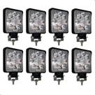 8 Farol De Led Auxiliar Quadrado 27w 9 Leds Troller Off-road LE-6711