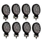 8 farol de led auxiliar redondo 27w 9 leds troller off-road carro 4x4 le-6710 -1013
