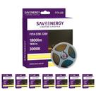 8 Fita COB 220V 3000K 1800lm Luz Quente 18W/m Save Energy