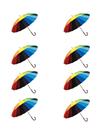 8 Guardas Chuva Arco Iris 16 Varetas Automático Reforçado