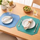 8 Jogos Americanos Tecido Octogonal Mesa Posta Decorativa Azul Verde Elegante Moderna Fácil Combinar 41x32 cm 8 Jogos Americanos Tecido Octogonal Mesa Posta Decorativa Azul Verde Elegante Moderna Fácil Combinar 41x32 cm