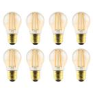 8 Lâmpada Filamento Led Bolinha Decorativa 2w Bivolt E27 Varal de Luz Retrô Lustre Cordão Âmbar Amarela