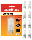 8 Lâmpada Halógena Ouropin 2800K 60w 220v Ourolux