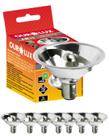 8 Lâmpadas Halógenas Ar70 50w 12v Ba15d Cor da Luz 2800k Branco Quente Ourolux