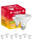 8 Lâmpadas LED PAR30 9,8W Bivolt Base E27 Luz Amarela Branco Quente Dimerizável 2700K Ourolux