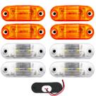 8 Lanterna Teto Caminhão Baú Van 2 LED BIVOLT +Chicote CR/AM 8 Lanterna Teto Caminhão Baú Van 2 LED BIVOLT +Chicote CR/AM