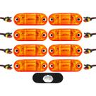 8 Lanterna Vigia Teto Ônibus Caminhão 2 LED BIVOLT AM +Conector