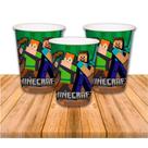 8 Lembrancinha Minecraft Copos Aniversário festa 240ml