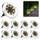 8 Luminária Espeto De Led Jardim Solar Fotocélula Ip65 Grama