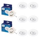 8 Luminária Spot Led Philips 6.2w 6500k Bivolt SL052 550lm