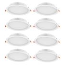 8 Luminárias Led De Embutir Redonda 3000k Ledvance 7021286