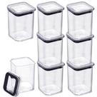 8 Mini Pote Empilhável 160ml Hermético Porta Tempero Sementes Granulados Itens de Costura